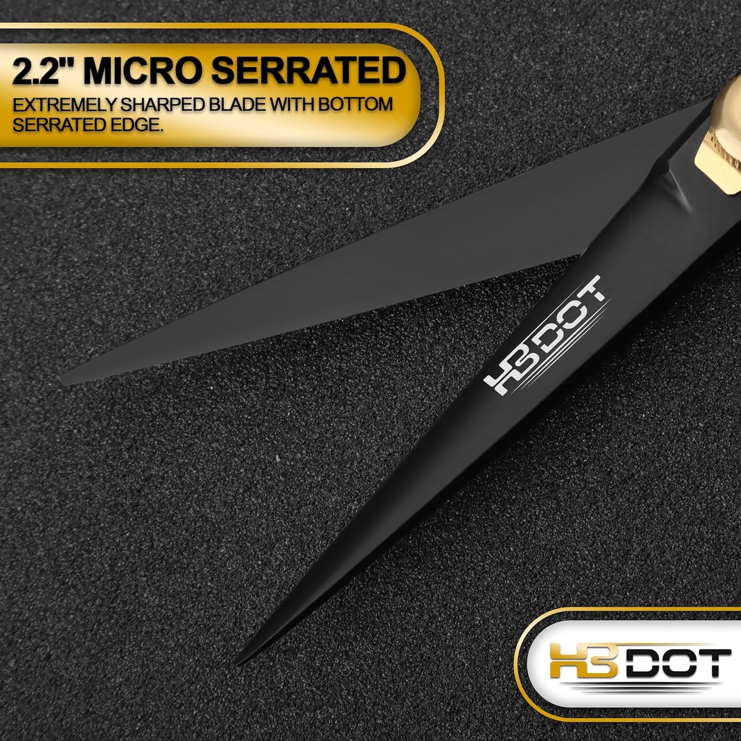 HB DOT Professional Mustache Scissors, 5.5 Inches Mustache and Beard Scissors, German Stainless Steel Beard Scissors for Men with Beautiful Case and Mustache Comb. (Silver and Gold)