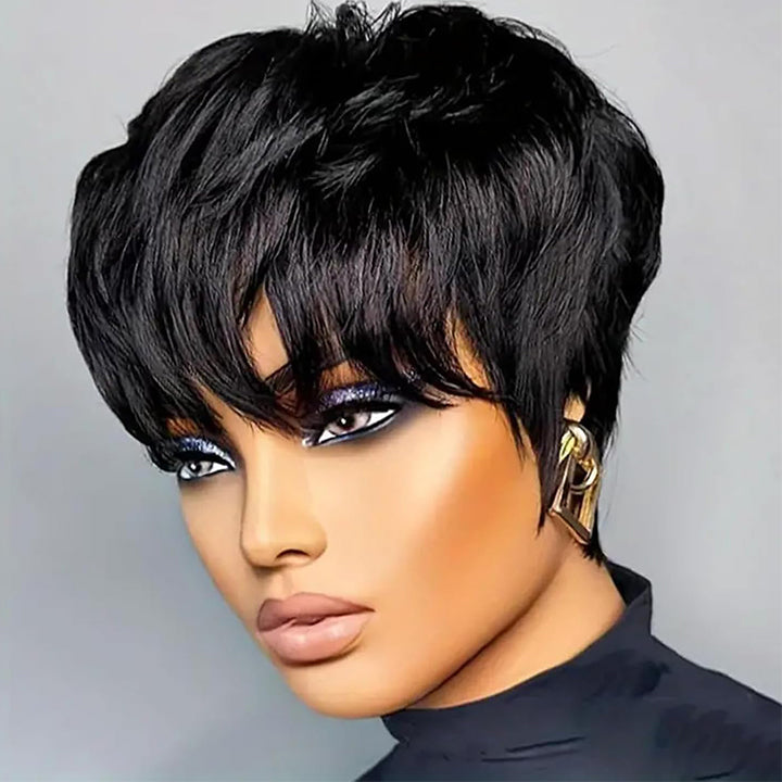Short Bob Wig Human Hair Pixie Cut Wigs For Women Straight Wigs Human Hair Glueless Wig Flash Deal