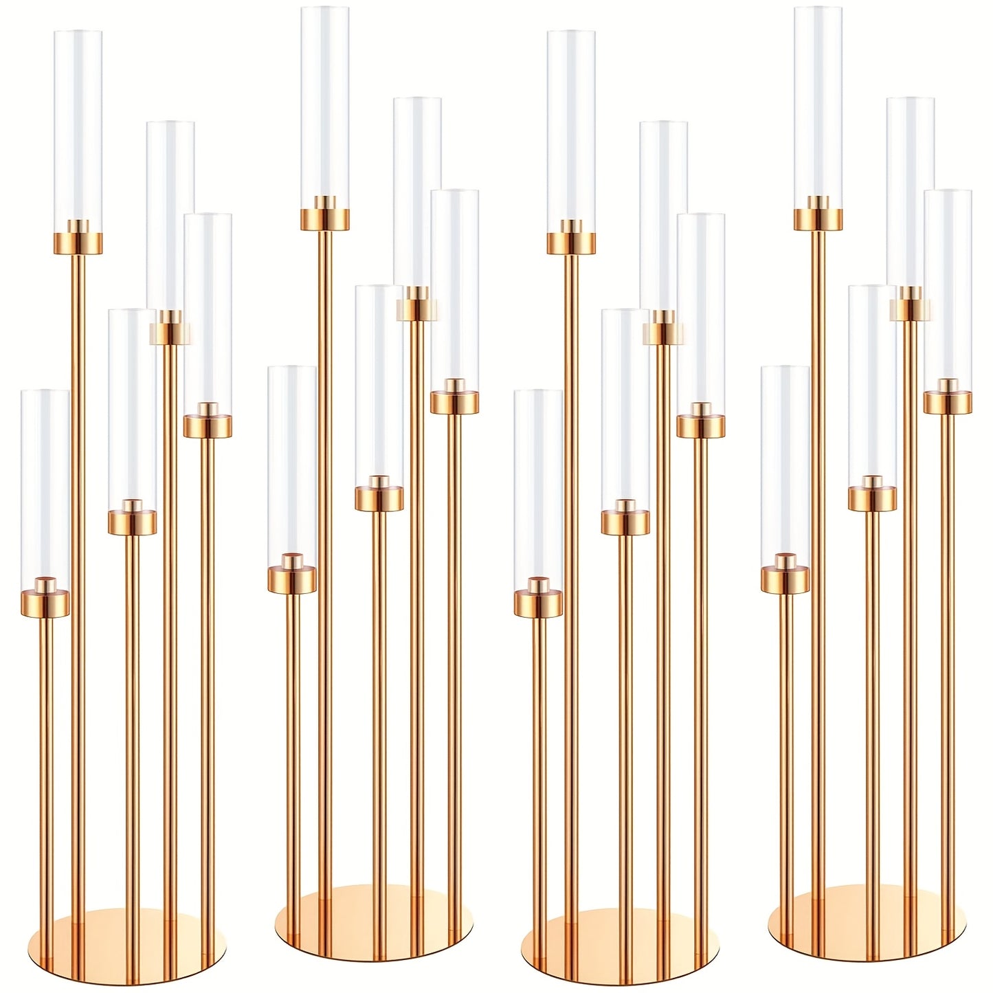 4 Set Floor Candelabra For Wedding 5 Arm 42.5''
