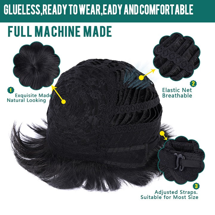 Short Bob Wig Human Hair Pixie Cut Wigs For Women Straight Wigs Human Hair Glueless Wig Flash Deal