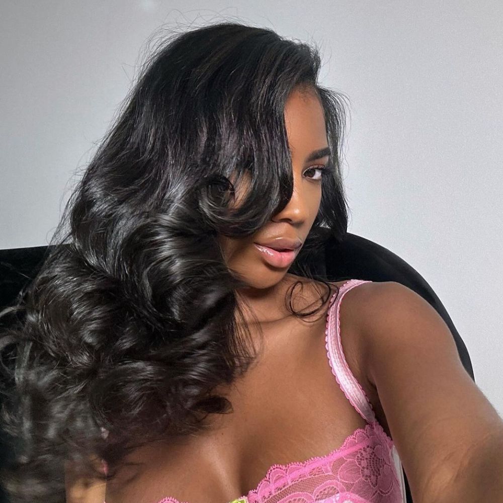 Put on & Go Layered Wavy With Side Bangs 5x5 Lace Closure Wig