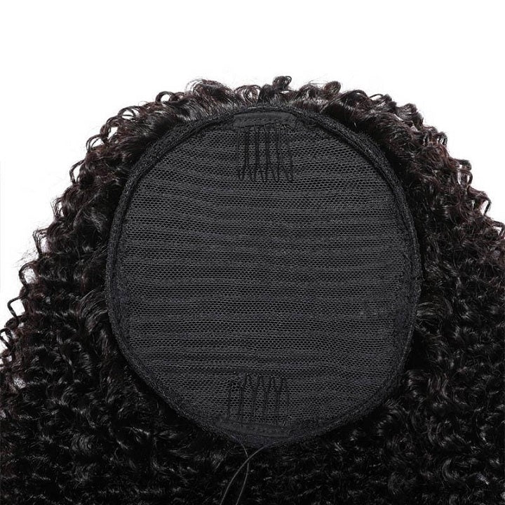 Kinky Curly Drawstring Ponytail Clip In Hair Extensions Brazilian Virgin Hair Afro Puff