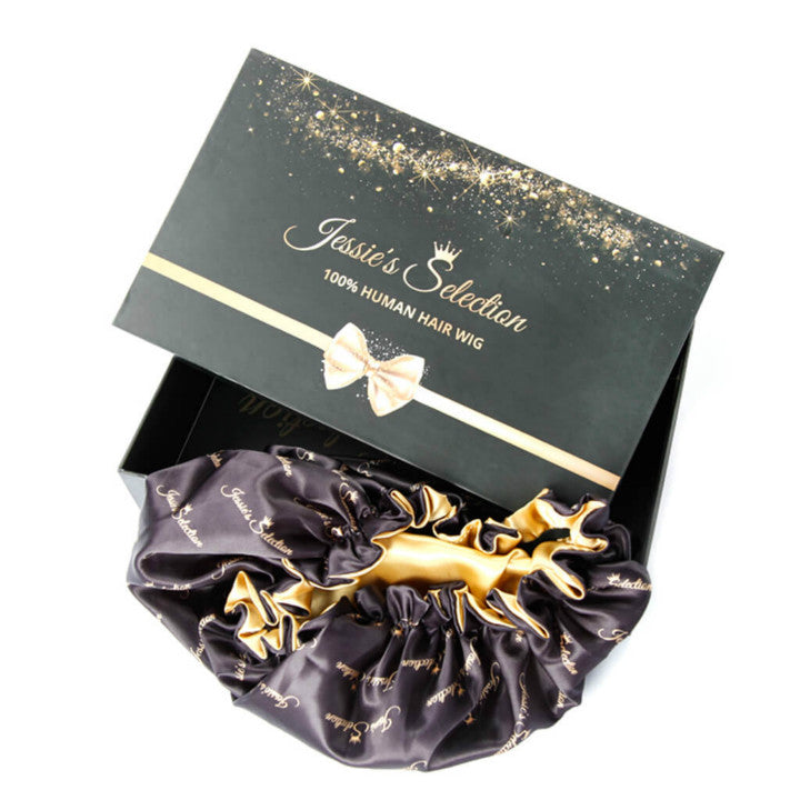 Jessie's Selection Hair Satin Bonnet For Sleeping Shower Cap Silk Bonnet Bonnet Femme Women Night Sleep Cap Head Cover Wide Elastic Band
