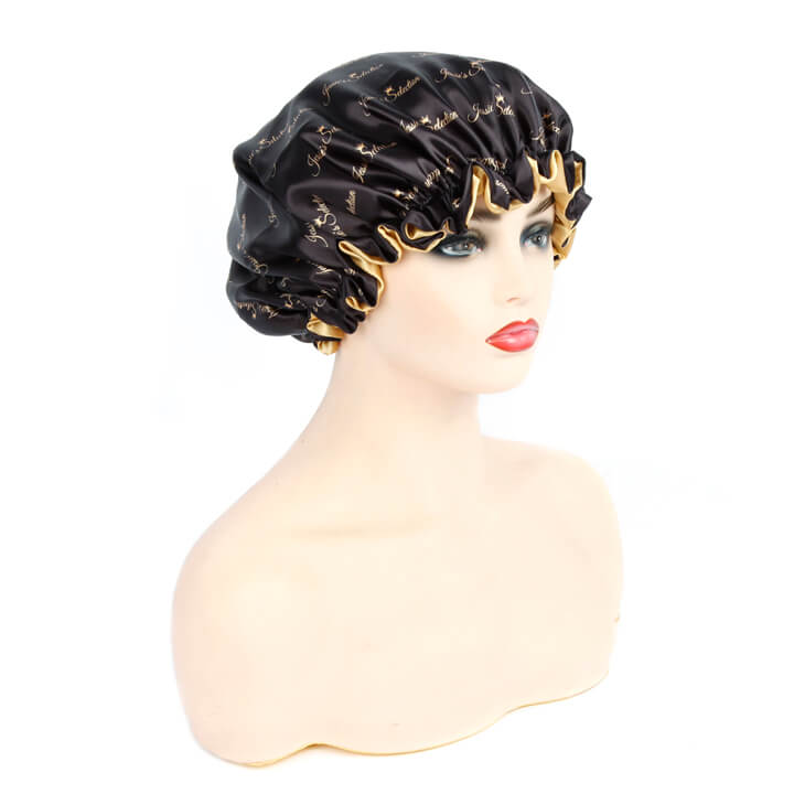 Jessie's Selection Hair Satin Bonnet For Sleeping Shower Cap Silk Bonnet Bonnet Femme Women Night Sleep Cap Head Cover Wide Elastic Band