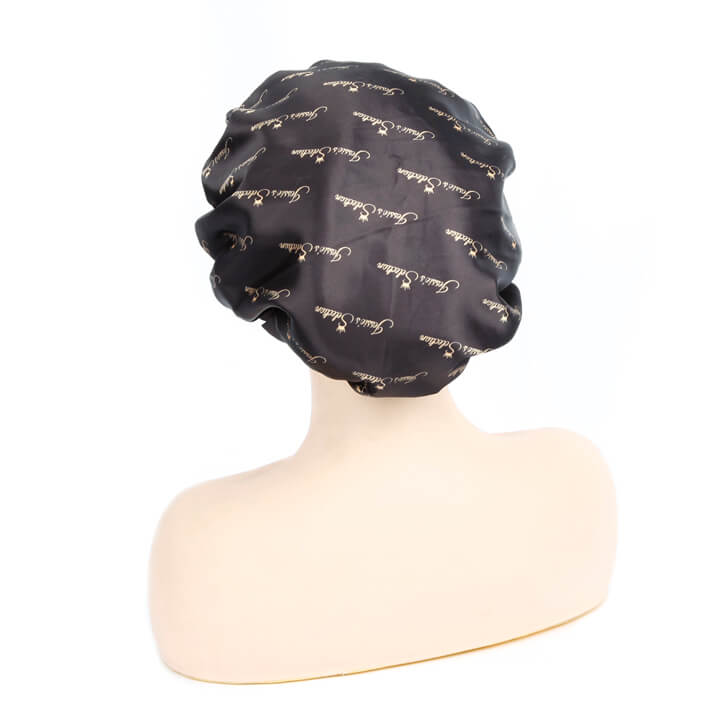 Jessie's Selection Hair Satin Bonnet For Sleeping Shower Cap Silk Bonnet Bonnet Femme Women Night Sleep Cap Head Cover Wide Elastic Band