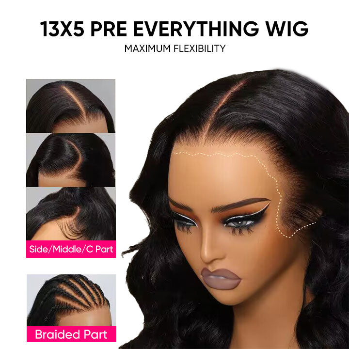 13x5 Pre Cut Lace Copper Brown Short Curly Bob Wig Glueless Human Hair Wig