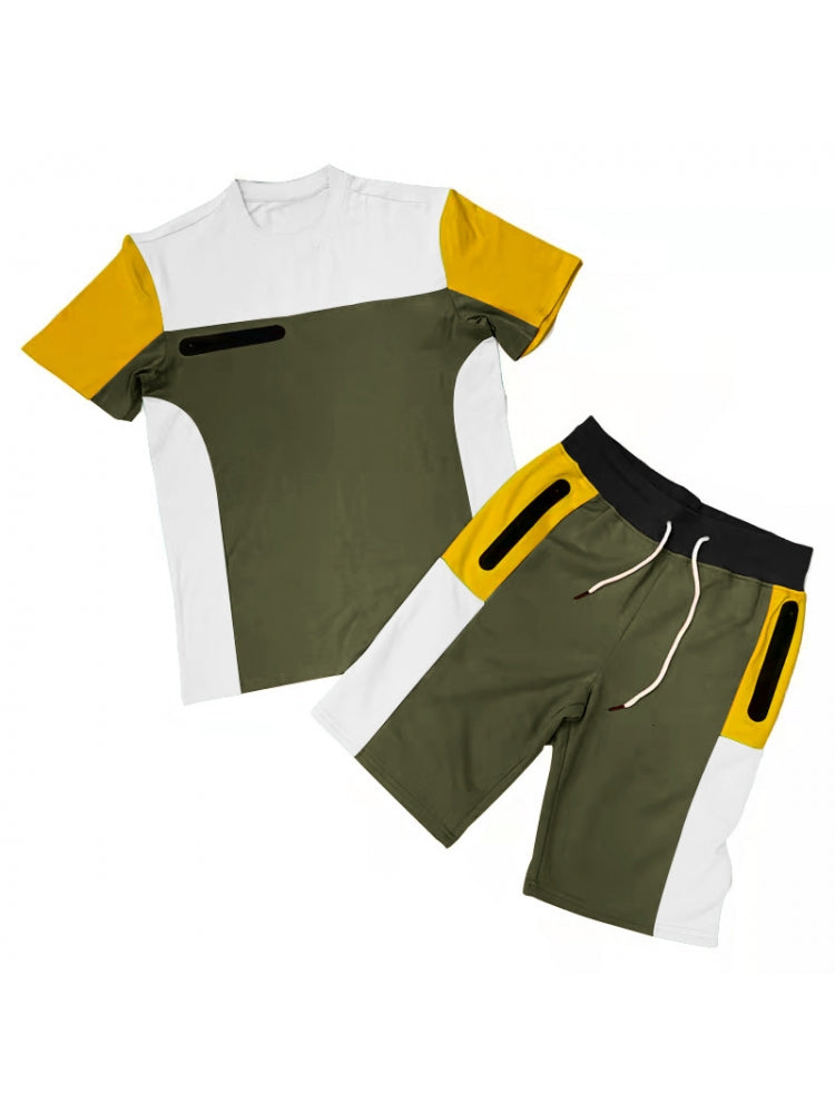 Fashion Casual Sport Short Sleeve Suits For Men