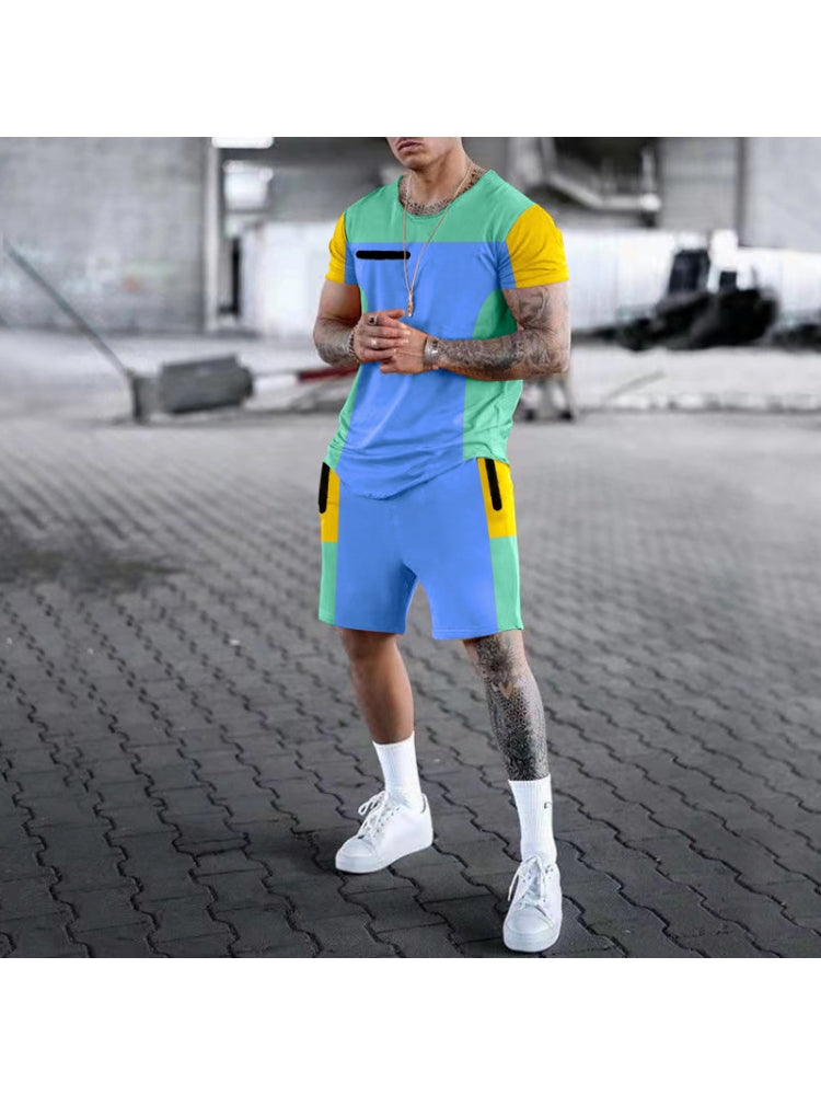 Fashion Casual Sport Short Sleeve Suits For Men