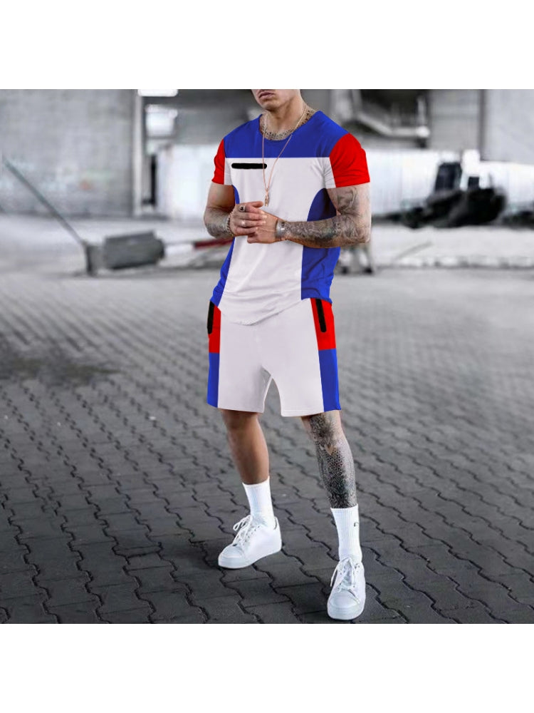 Fashion Casual Sport Short Sleeve Suits For Men