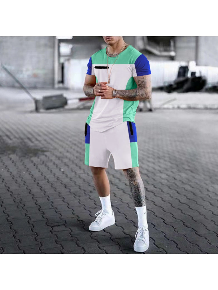 Fashion Casual Sport Short Sleeve Suits For Men