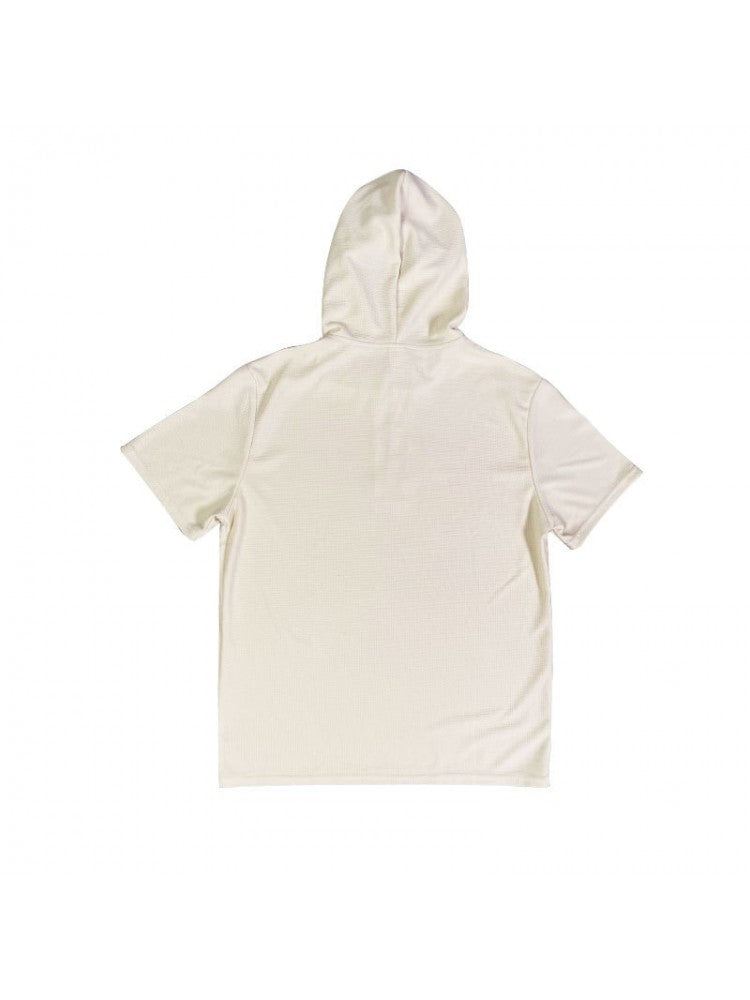 Patchwork Hooded Short Sleeve Short Suit