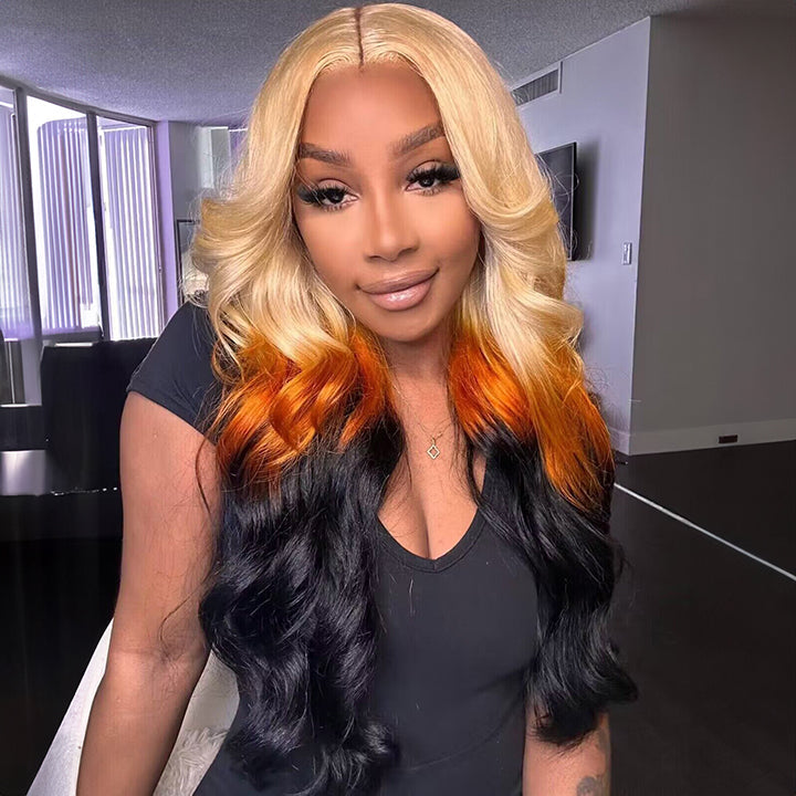 $279.99=24" Body Wave Ombre #613 Blonde 3 Shades 13x4 Lace Wig Flash Deal