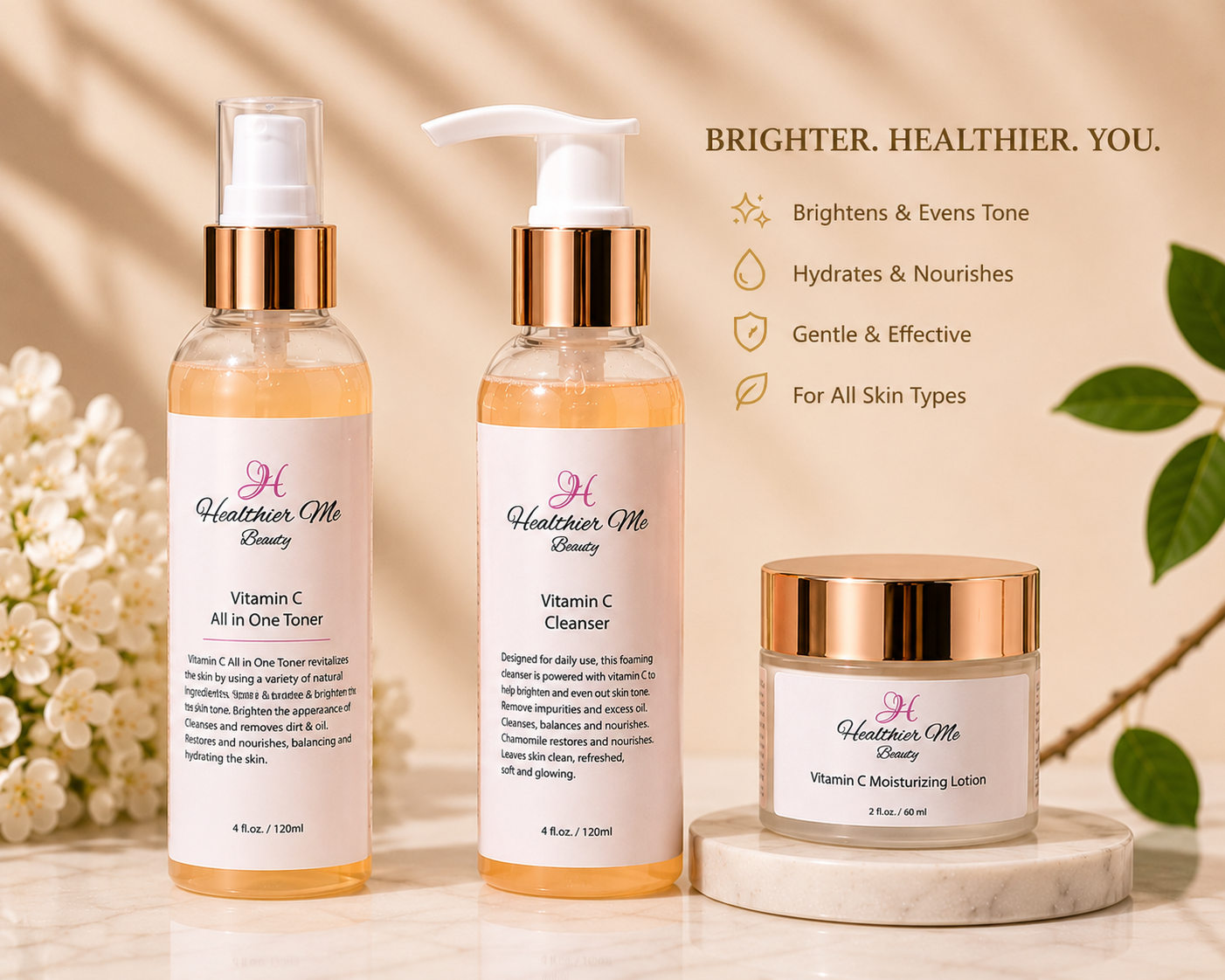Vitamin C Trio – Cleanser, Toner & Moisturizer Set