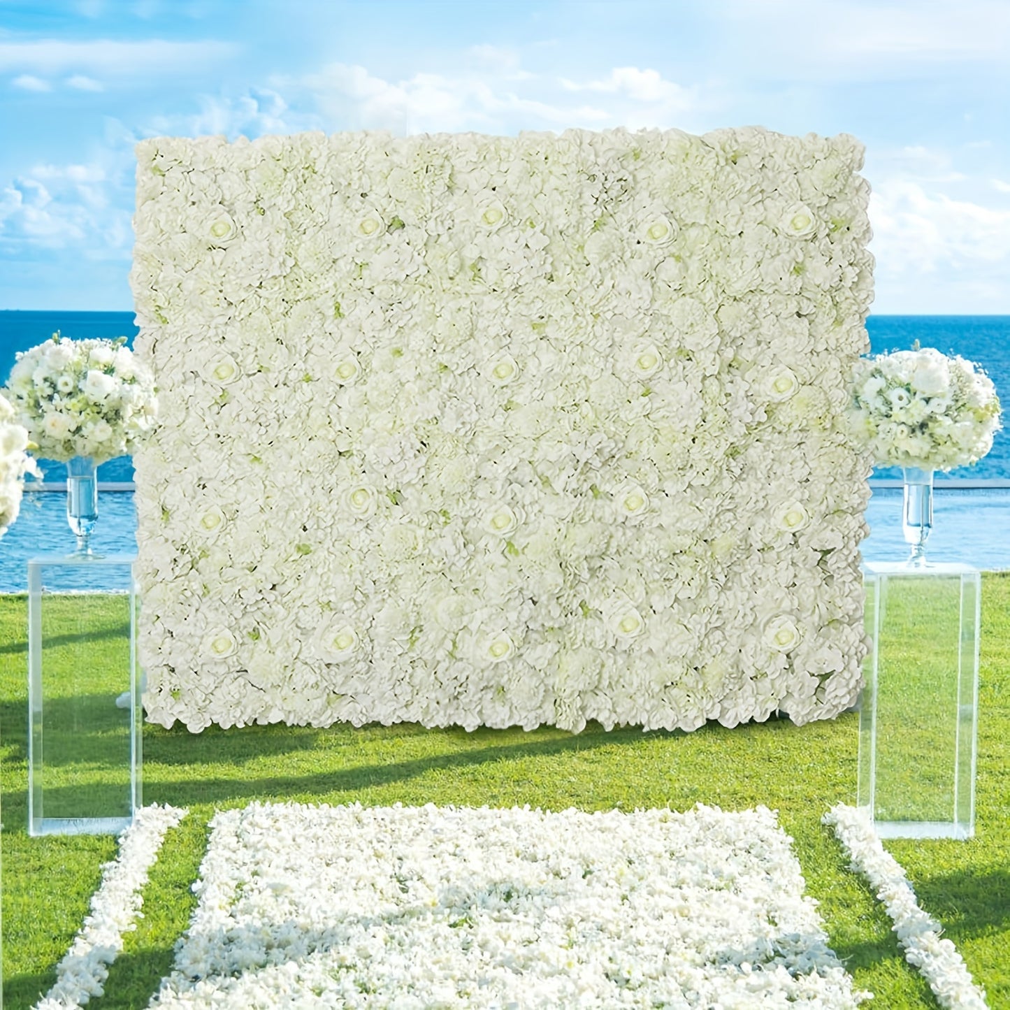 White Flower Wall Backdrop (6-48 Pack)