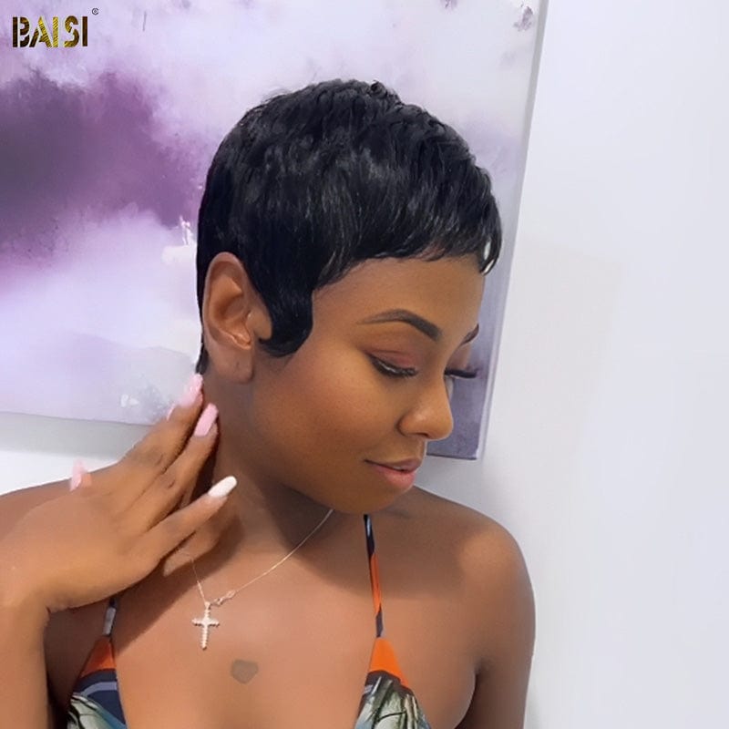 PIXIE Tapered Cut Machine Made Wig
