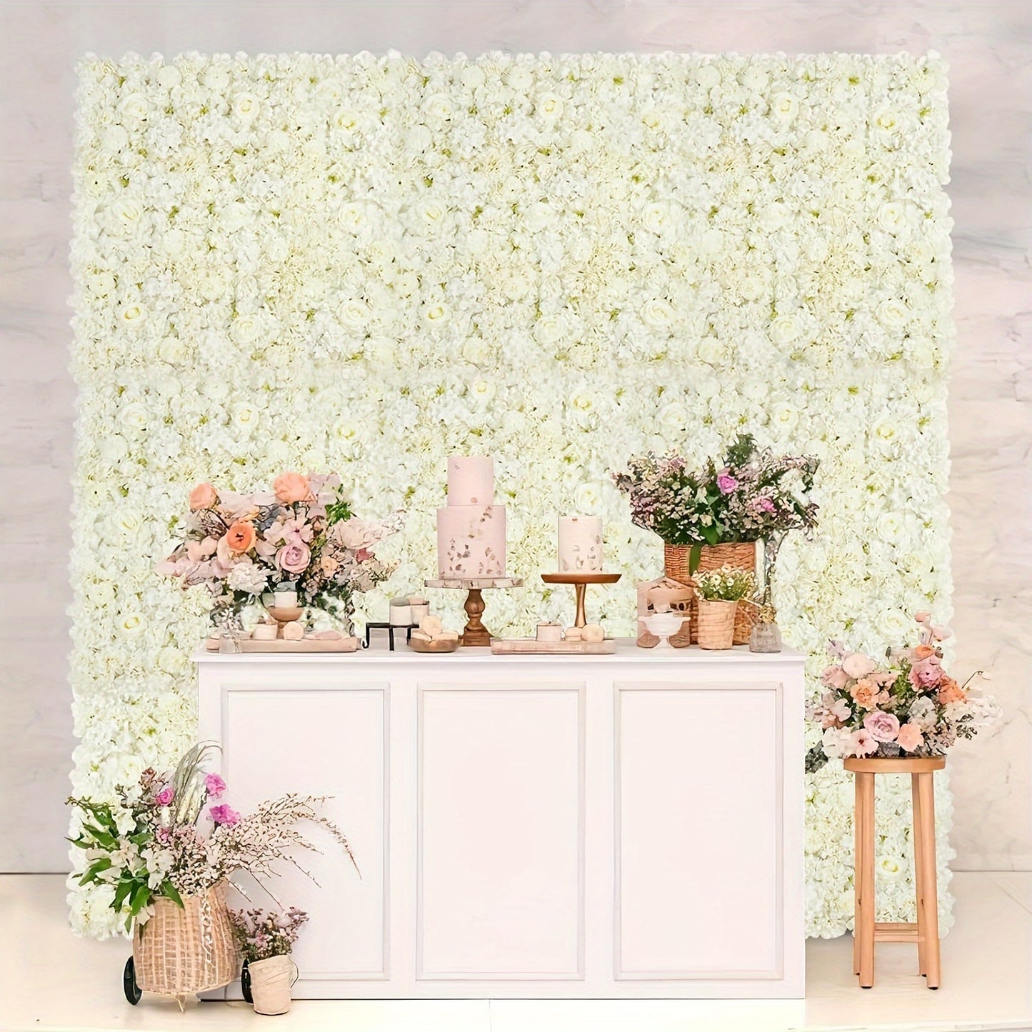 White Flower Wall Backdrop (6-48 Pack)