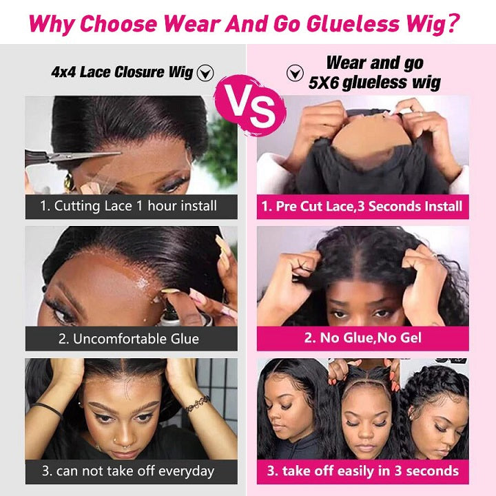 Pre Cut 9x6 Parting Max Lace Glueless Body Wave 13x4 Lace Front Human Hair Wigs