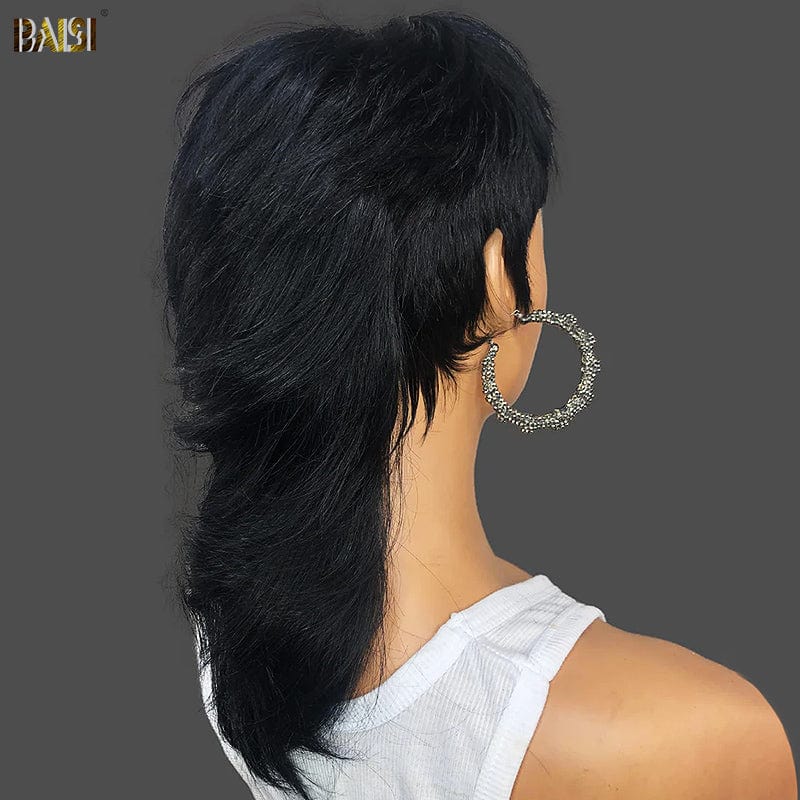 Short Mullet Glueless Wig