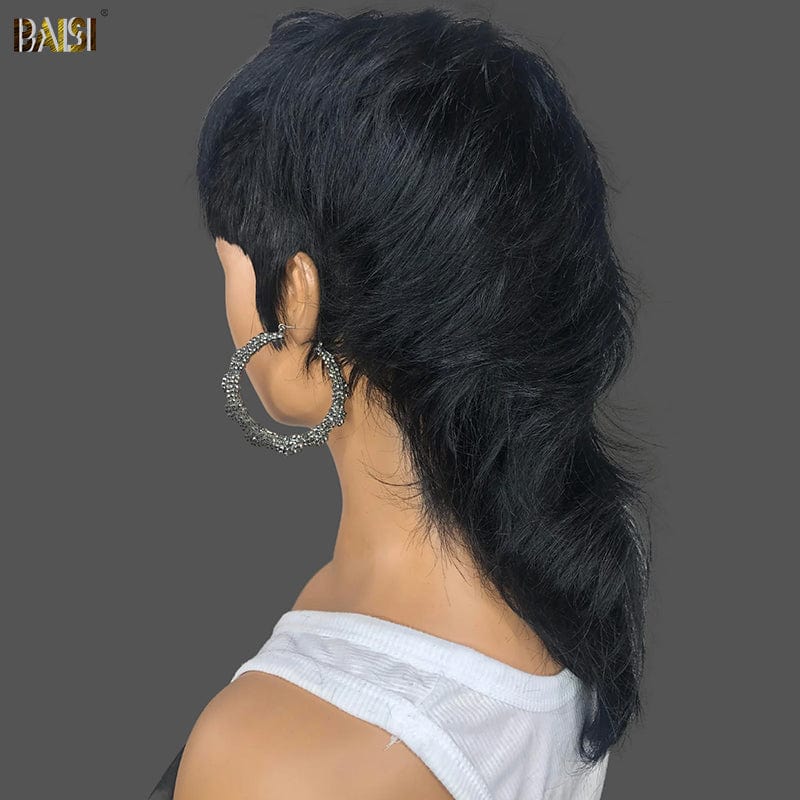 Short Mullet Glueless Wig