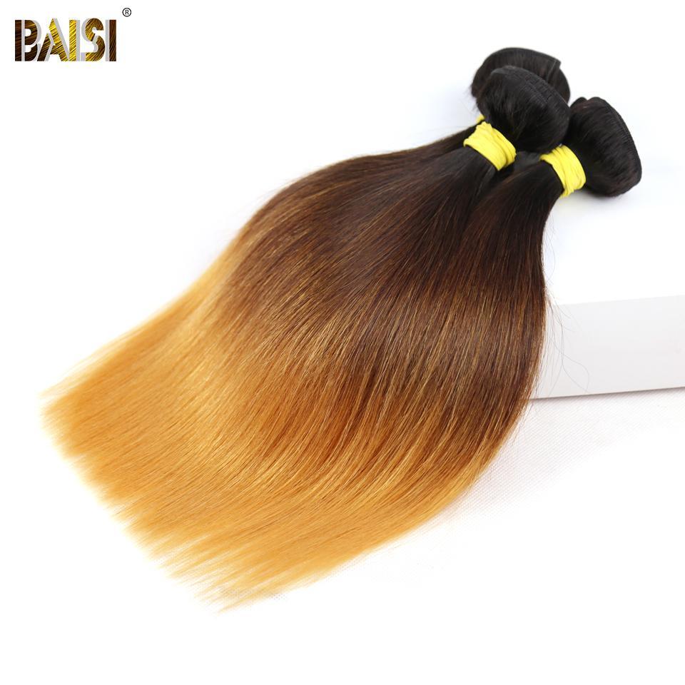 10A Ombre Straight Hair 1b/4#/27#