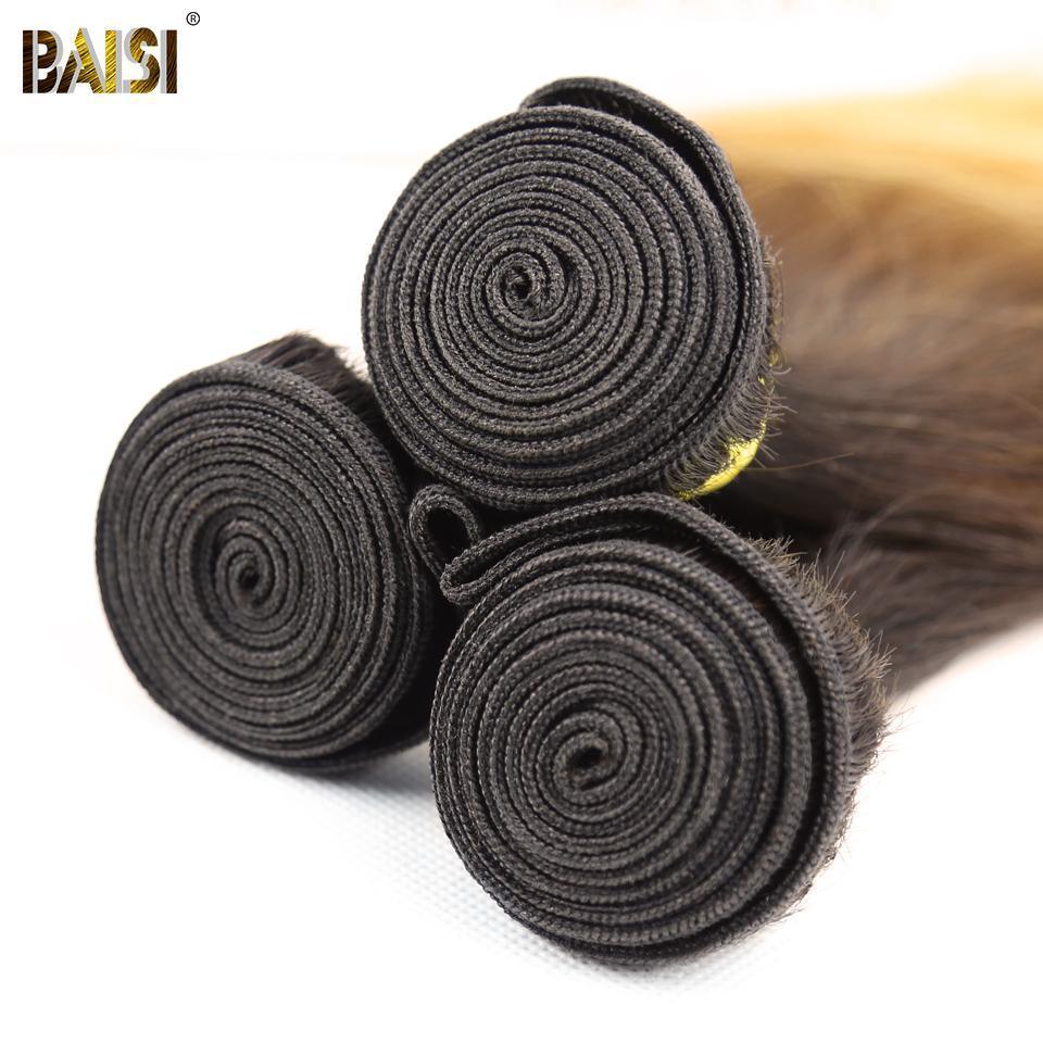 10A Ombre Straight Hair 1b/4#/27#