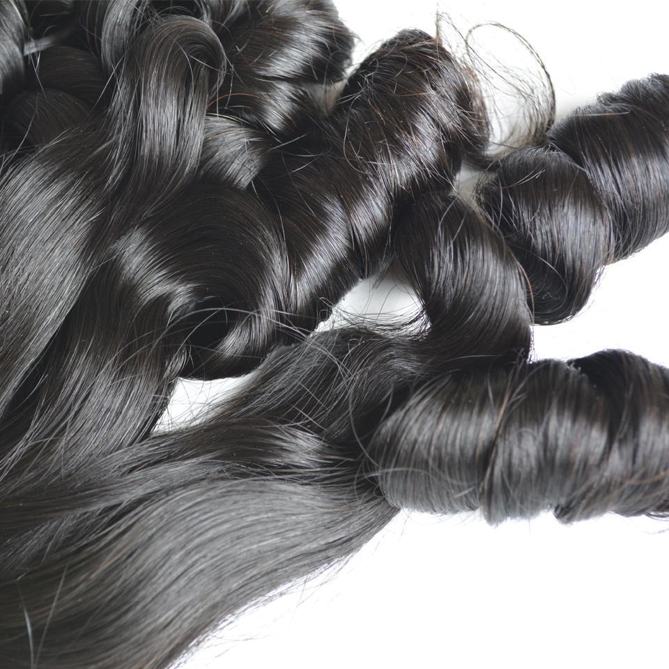 BAISI 10A Hair Weave Brazilian Virgin Funmi Hair Bouncy Curl