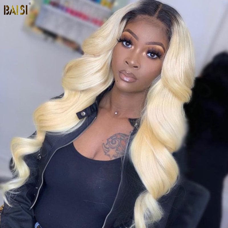 BAISI Color 1B Blonde #613 Body Wave Top Quality Customized Wig