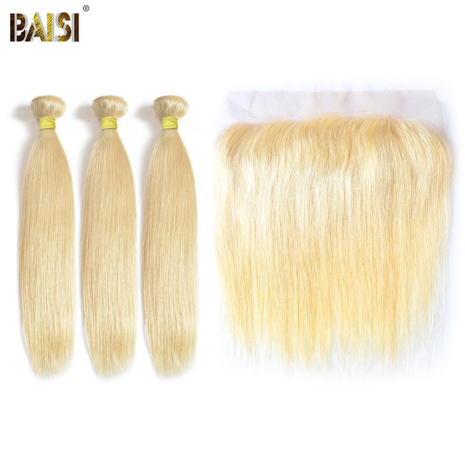 613# Straight Blonde Bundles with Frontal Deal