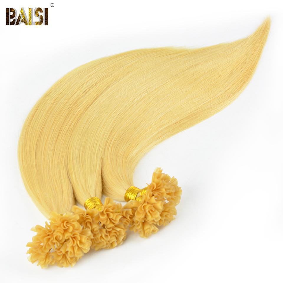 BAISI Straight U-Tip Hair Color 1B/2#/4#/99J#/613#/27#/Grey#