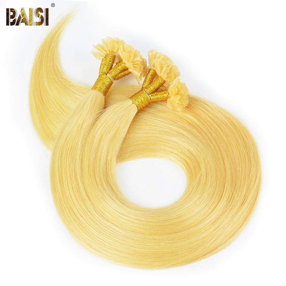 BAISI Straight U-Tip Hair Color 1B/2#/4#/99J#/613#/27#/Grey#