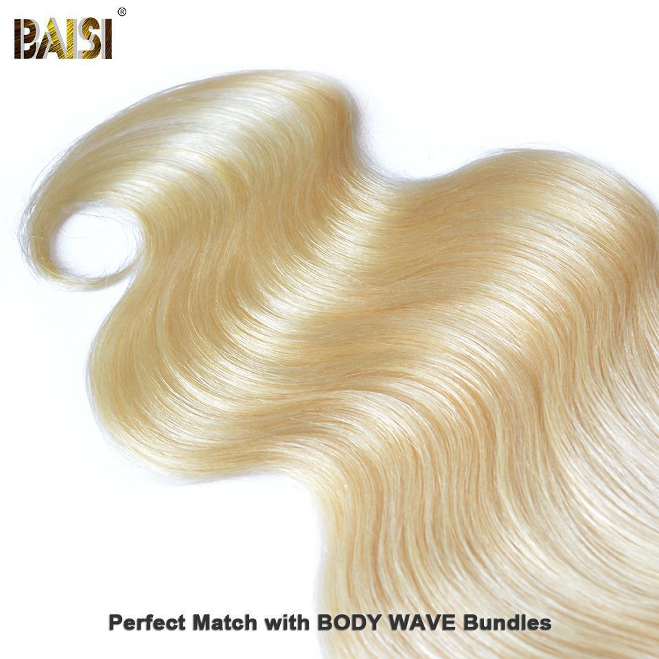 BAISI 10A Blonde #613 Body Wave Lace Closure 4x4