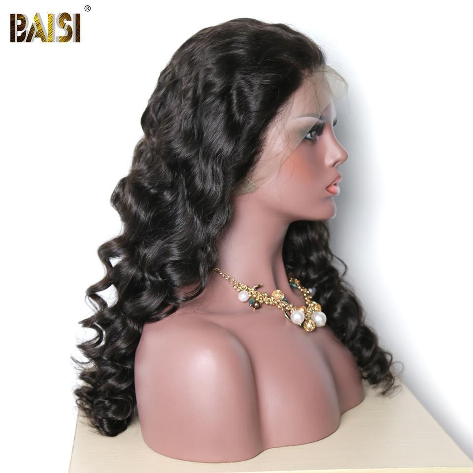 BAISI 12A Bleached Knots Loose Wave Wig Preplucked