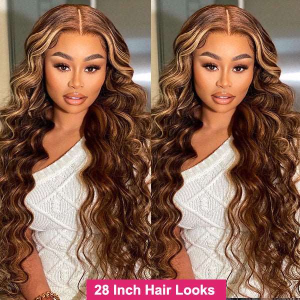 Honey Blonde Highlight Bundles with HD Lace Frontal Malaysian Body Wave Human Hair - Healthier Me Beauty, LLC