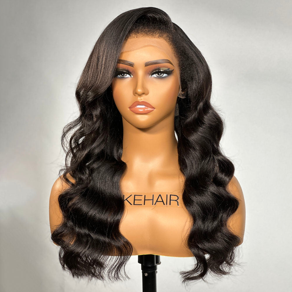 Natural Yaki Wave HD Lace Frontal Kinky Edges Wig