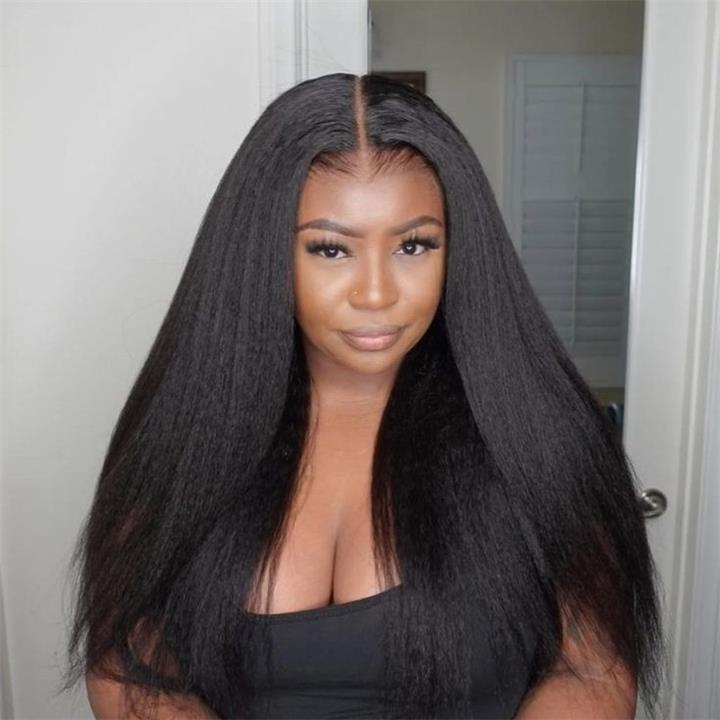 6x5 & 13x5 Pre-Cut Lace Kinky Straight Pre-Everything Wig Do Braids By Yourself Glueless Wig