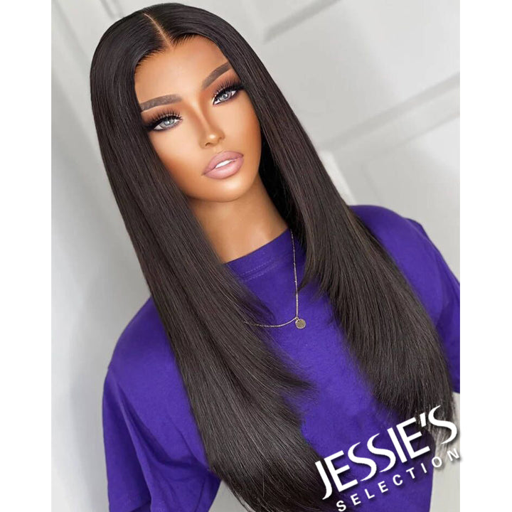 Viral Wigtokers @Sarabesnackin Recomend Crystal Lace 90's Layer Cut Wig Inner Buckle Cute Straight 13x5 Lace Front Butterfly Haircut Wig