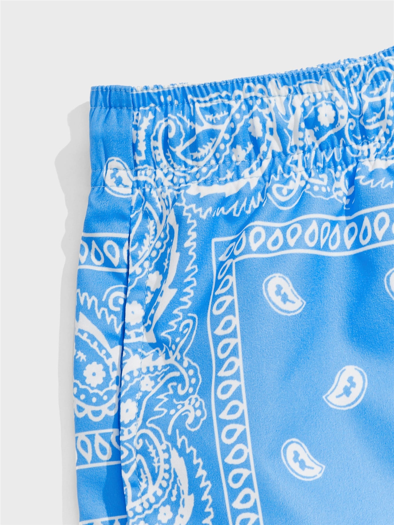 Manfinity RSRT Men Drawstring Waist Paisley Print Shorts
