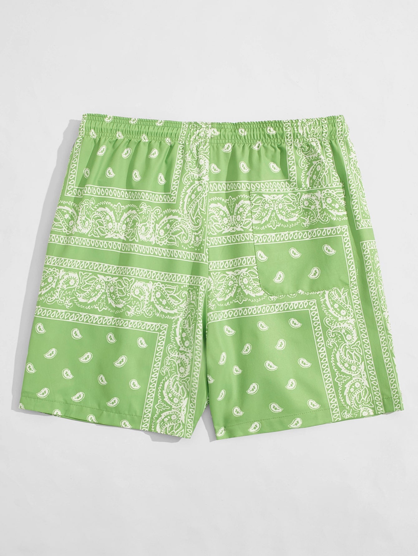 Manfinity RSRT Men Drawstring Waist Paisley Print Shorts
