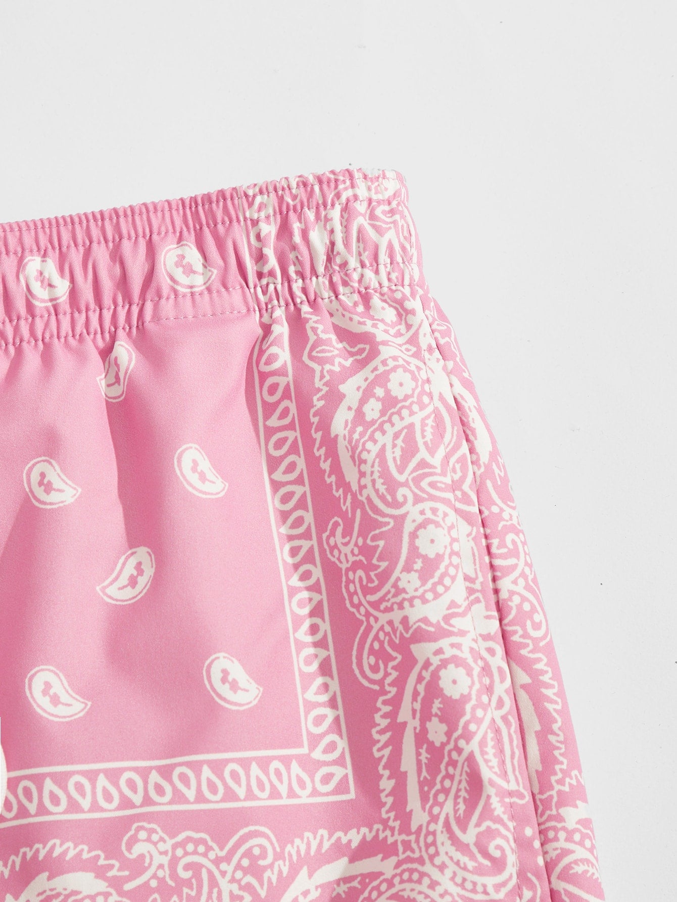 Manfinity RSRT Men Drawstring Waist Paisley Print Shorts