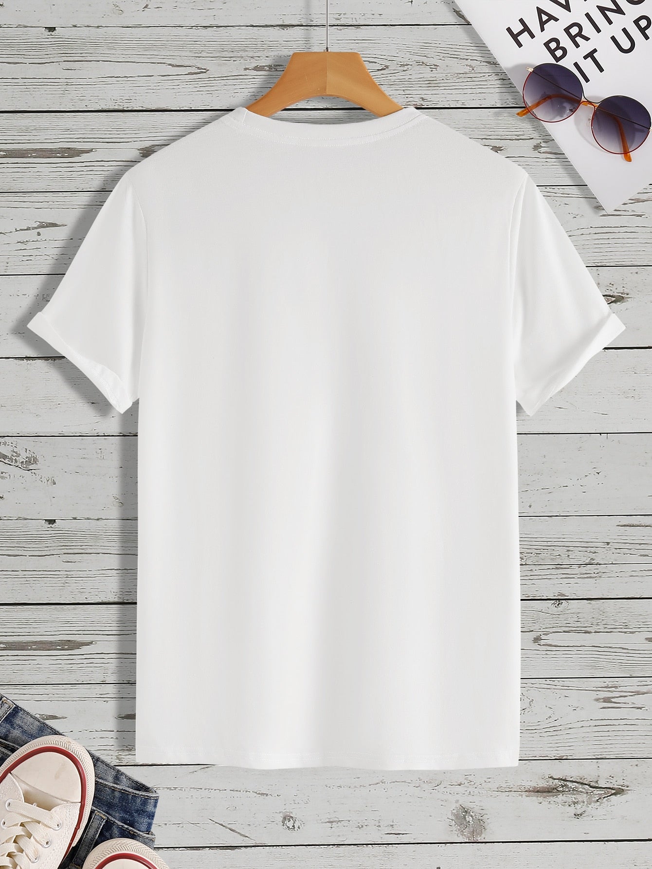 Manfinity Homme Men Playing Card Print Tee