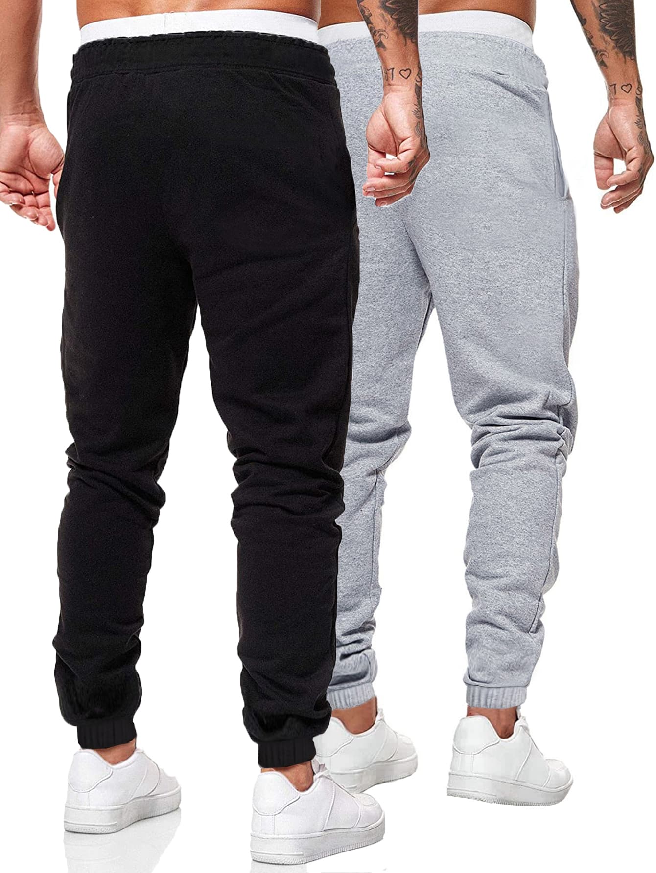 Manfinity Basics Men 2pack Drawstring Waist Sweatpants