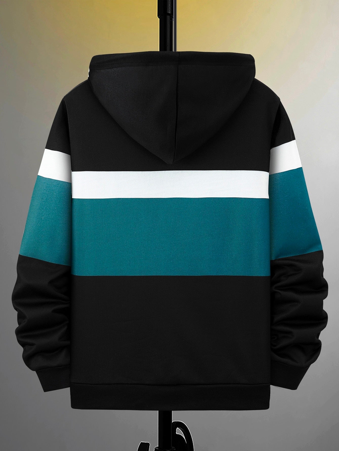 Manfinity Homme Men Color Block Eagle Print Drawstring Hoodie