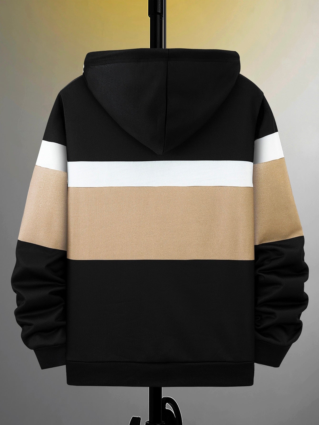 Manfinity Homme Men Color Block Eagle Print Drawstring Hoodie