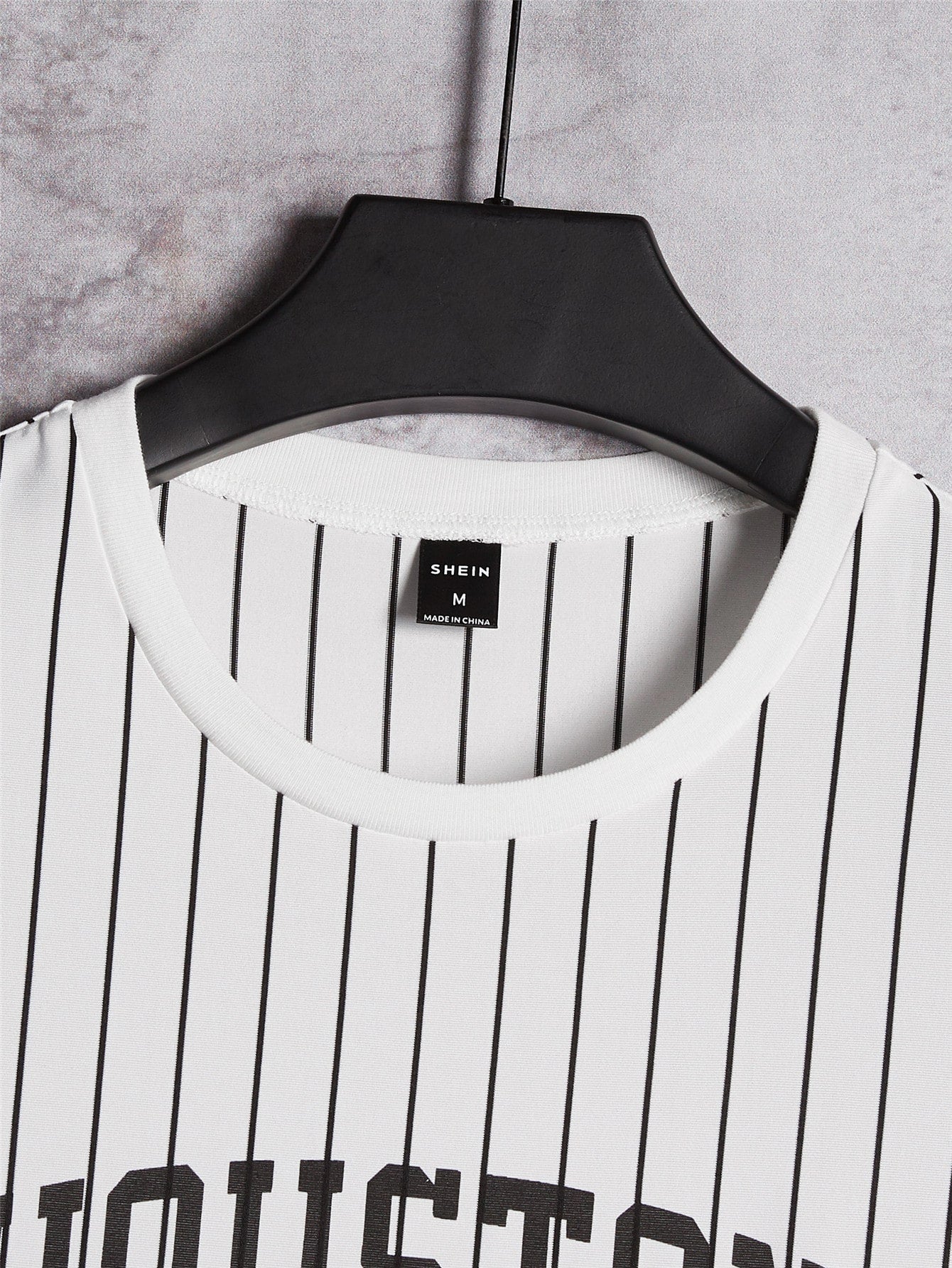 Manfinity Sporsity Men Striped Letter Graphic Tee