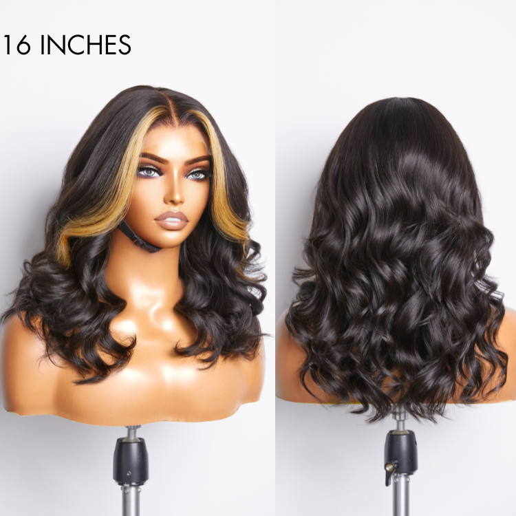 VIP Discount | Face-framing Blonde Highlight Layered Cut Loose Body Wave 5x5 Closure Undetectable HD Lace Wig