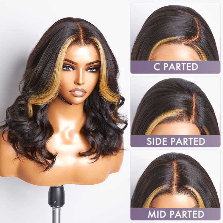 VIP Discount | Face-framing Blonde Highlight Layered Cut Loose Body Wave 5x5 Closure Undetectable HD Lace Wig