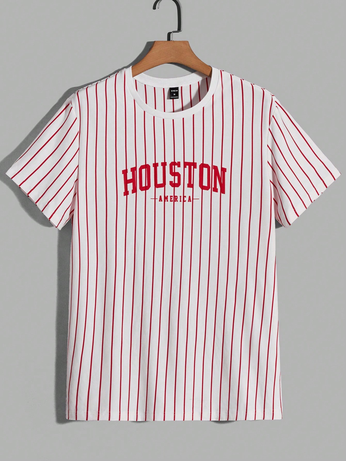 Manfinity Sporsity Men Striped Letter Graphic Tee