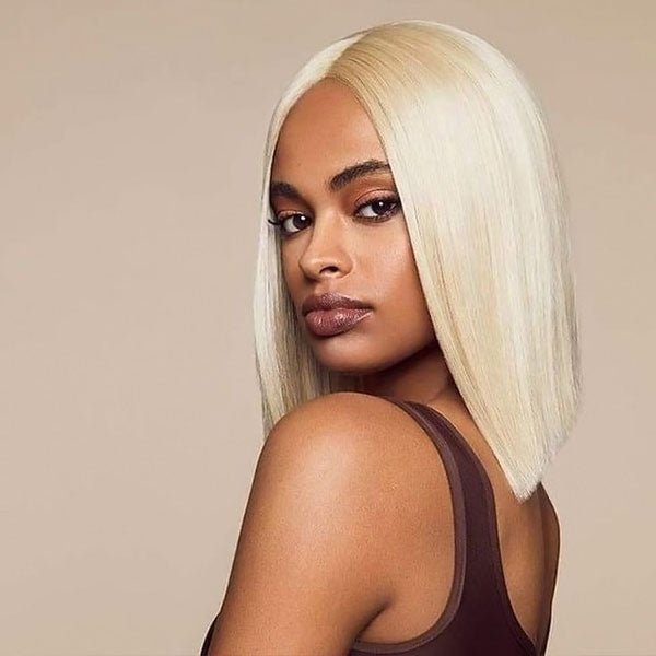 613 Blonde Bob Wigs Wear Go 13x4 Lace Front Wig Short Straight Bob Wigs - Healthier Me Beauty, LLC