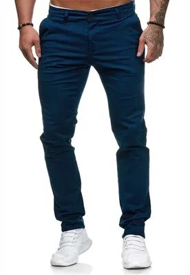 Autumn Mens Pants Cotton Casual Stretch Male Trousers