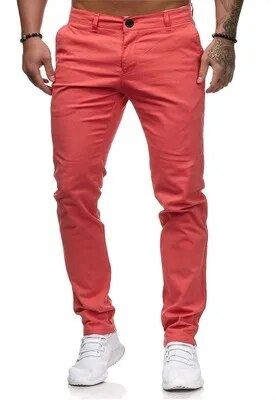 Autumn Mens Pants Cotton Casual Stretch Male Trousers